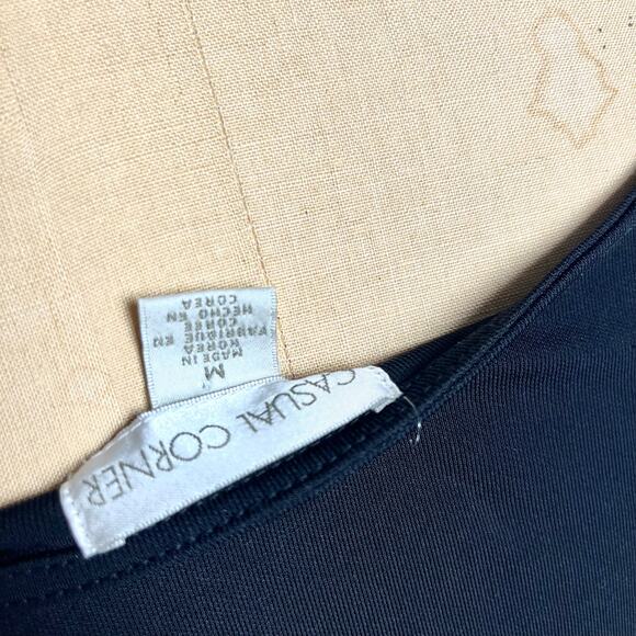 Casual Corner Black Sequin Tank Top glam festive Whimsygoth size M - Picture 6 of 7